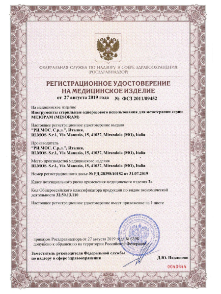 Игла для мезотерапии Meso-relle